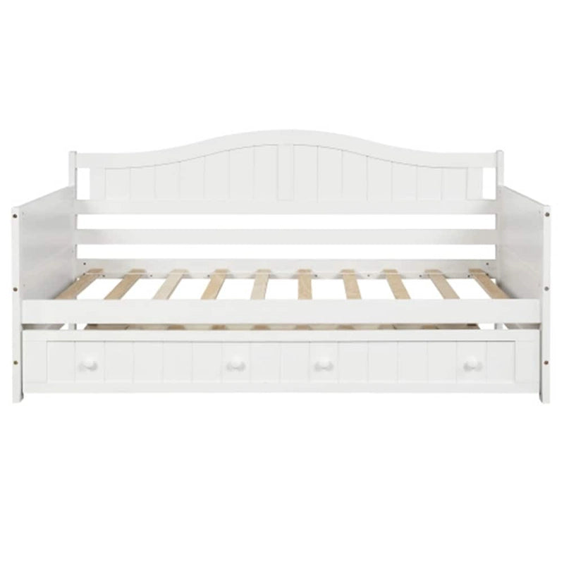 Lit de repos double en bois avec lit gigogne