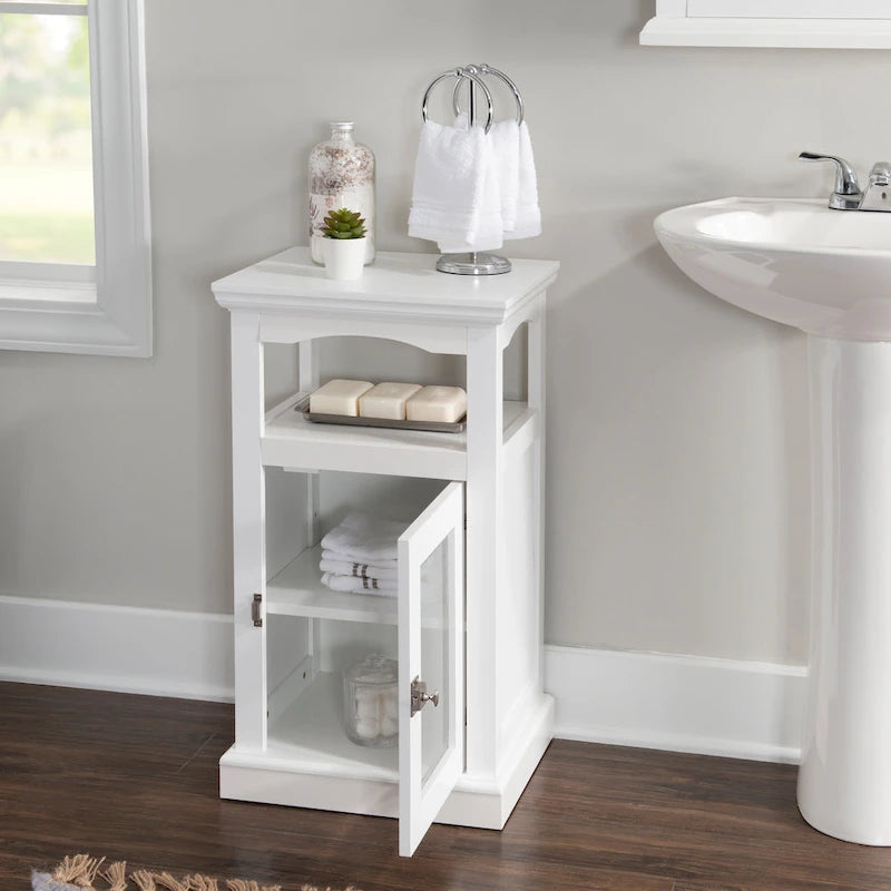 Armoire de rangement blanche mi-haute