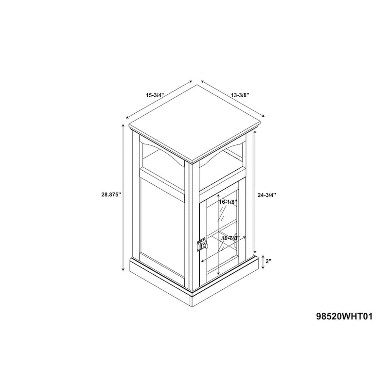 Armoire de rangement blanche mi-haute