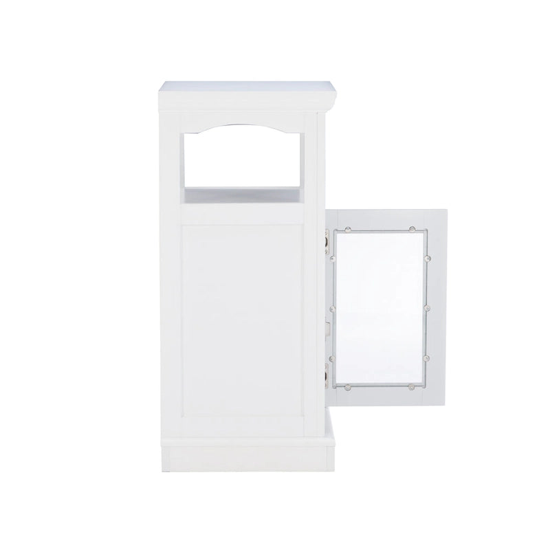 Armoire de rangement blanche mi-haute