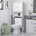 Meuble de rangement au-dessus des toilettes, Étagère de salle de bain au-dessus des toilettes, Organisateur de salle de bain peu encombrant, Blanc
