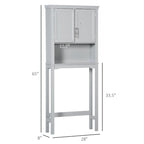 Meuble de rangement WC moderne, organisateur de salle de bain à double porte