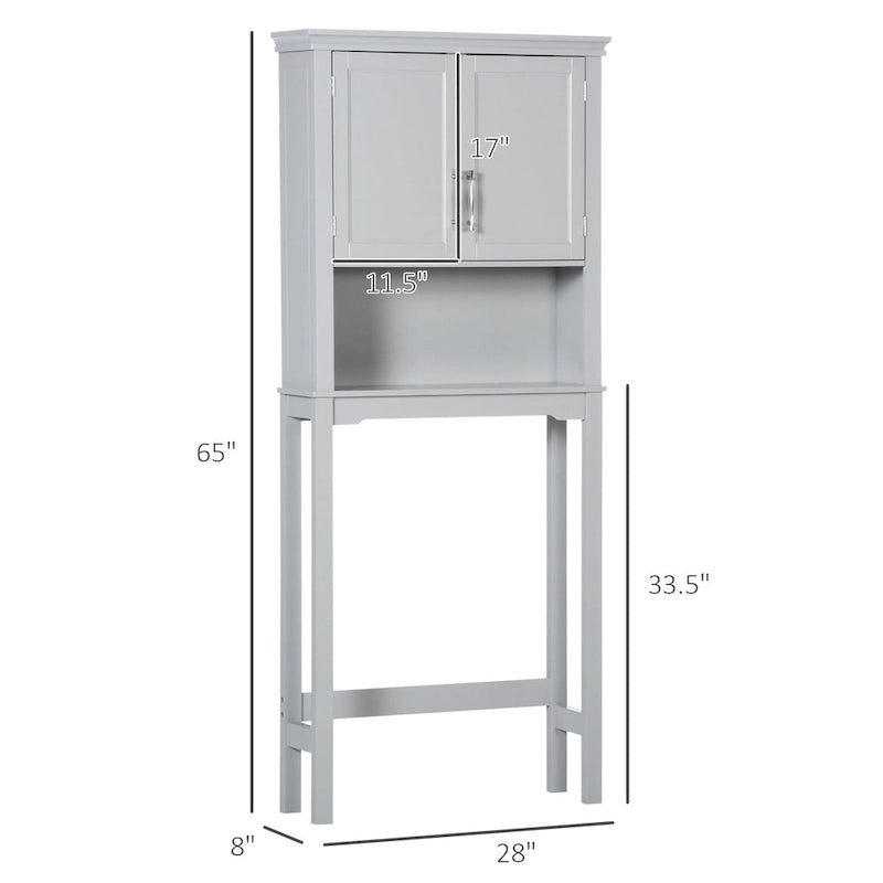 Meuble de rangement WC moderne, organisateur de salle de bain à double porte