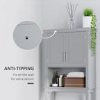Meuble de rangement WC moderne, organisateur de salle de bain à double porte