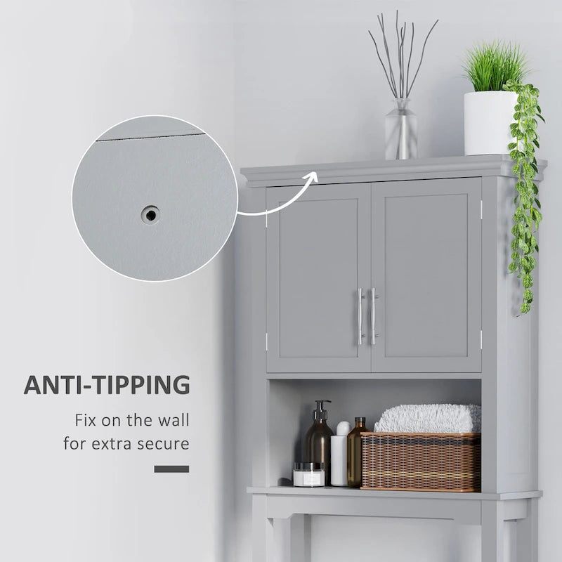 Meuble de rangement WC moderne, organisateur de salle de bain à double porte