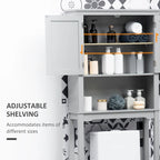 Meuble de rangement WC moderne, organisateur de salle de bain à double porte