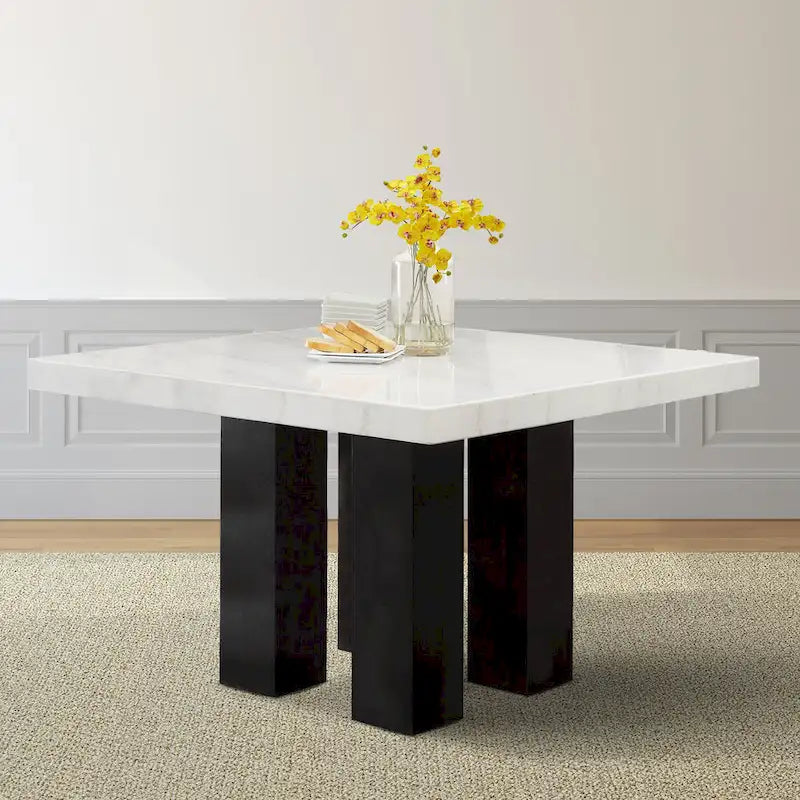 Steve Silver Mhlanga 54-inch Square Standard Height Dining Table - White