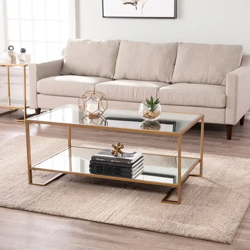 SEI Furniture Glam Gold Metal Coffee Coffee Table