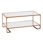 Table basse glamour en métal doré