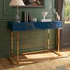 Bureau d'écriture brillant pour bureau à domicile avec tiroirs de rangement