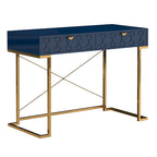 Bureau d'écriture brillant pour bureau à domicile avec tiroirs de rangement