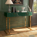 Bureau d'écriture brillant pour bureau à domicile avec tiroirs de rangement