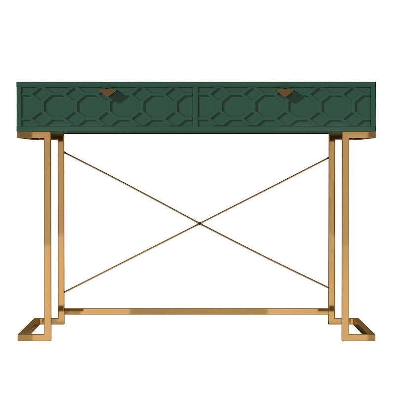 Bureau d'écriture brillant pour bureau à domicile avec tiroirs de rangement