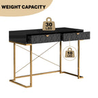 Bureau d'écriture brillant pour bureau à domicile avec tiroirs de rangement