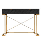 Bureau d'écriture brillant pour bureau à domicile avec tiroirs de rangement