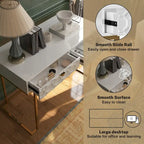 Bureau d'écriture brillant pour bureau à domicile avec tiroirs de rangement