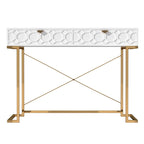 Bureau d'écriture brillant pour bureau à domicile avec tiroirs de rangement