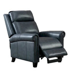 Fauteuil inclinable de club en cuir véritable