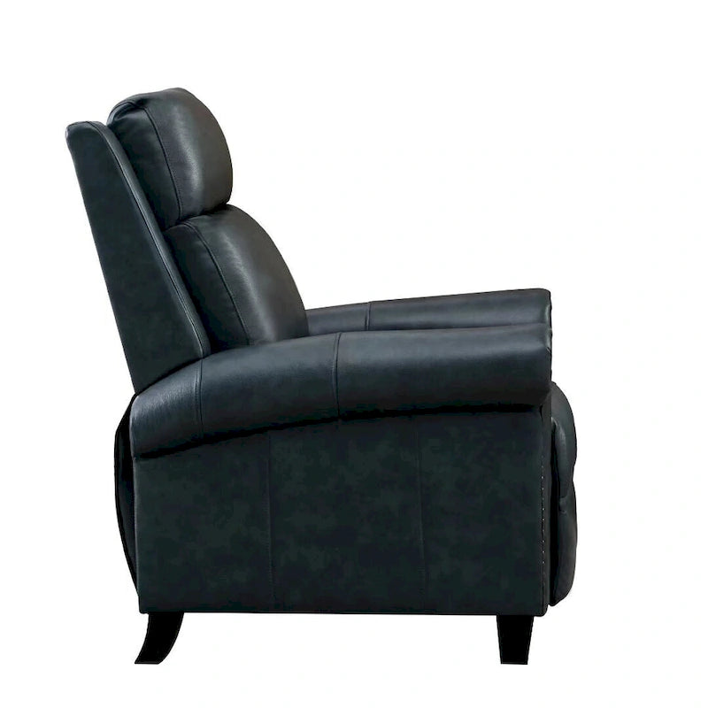 Fauteuil inclinable de club en cuir véritable
