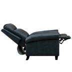Fauteuil inclinable de club en cuir véritable