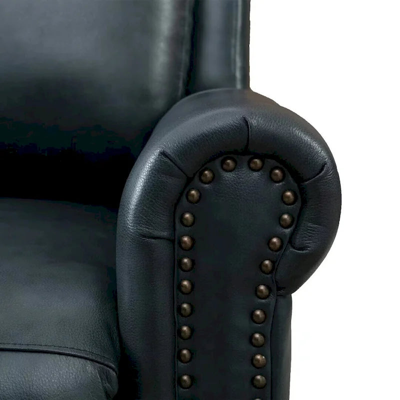 Fauteuil inclinable de club en cuir véritable