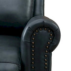 Fauteuil inclinable de club en cuir véritable