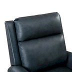 Fauteuil inclinable de club en cuir véritable