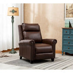 Fauteuil inclinable de club en cuir véritable