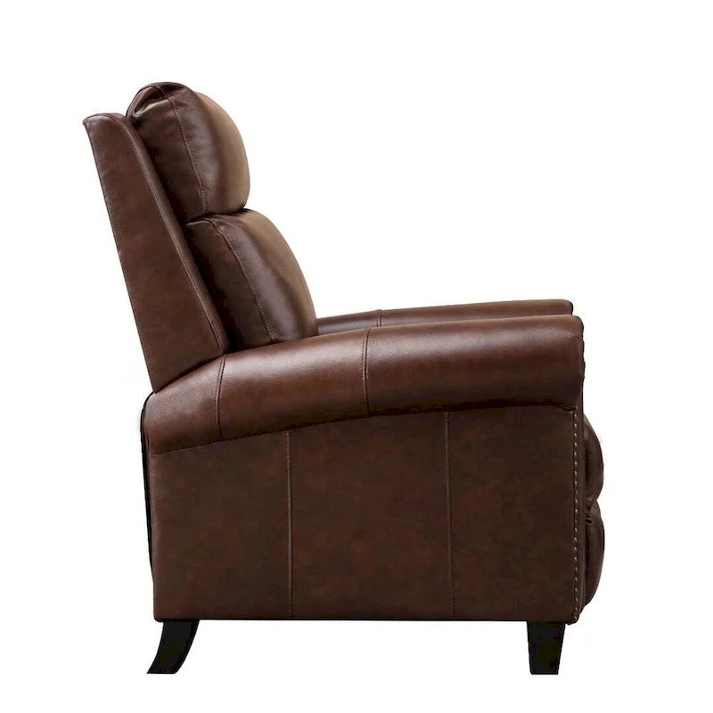 Fauteuil inclinable de club en cuir véritable