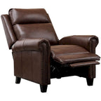 Fauteuil inclinable de club en cuir véritable