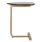Table d'appoint en C noir/or - 19 x 15 x 25 - 19L x 15P x 25H