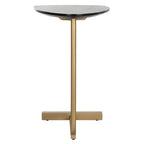 Table d'appoint en C noir/or - 19 x 15 x 25 - 19L x 15P x 25H