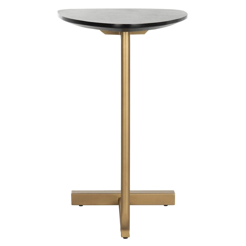 Table d'appoint en C noir/or - 19 x 15 x 25 - 19L x 15P x 25H