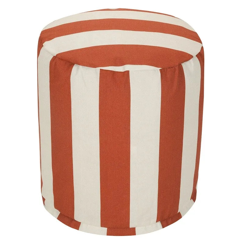 Pouf rayé intérieur/extérieur (16" L x 16" l x 17" H)