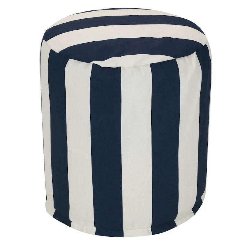 Pouf rayé intérieur/extérieur (16" L x 16" l x 17" H)