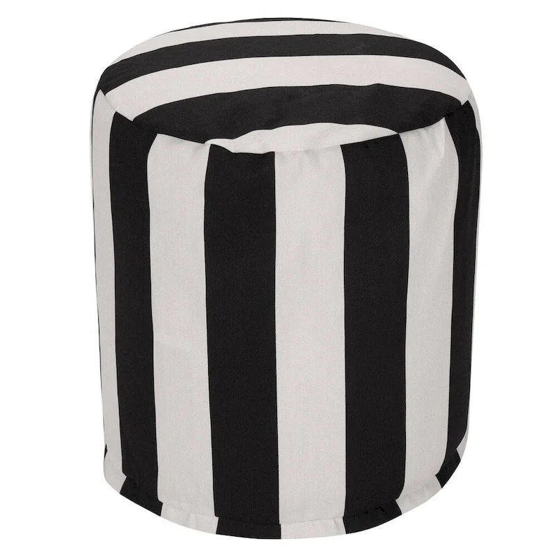 Pouf rayé intérieur/extérieur (16" L x 16" l x 17" H)
