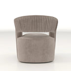 Ensemble de 2 fauteuils d'appoint pivotants à 360 degrés en velours, style glamour moderne, dossier ouvert
