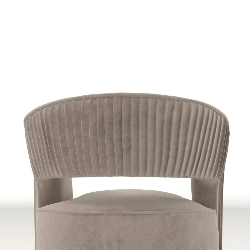 Ensemble de 2 fauteuils d'appoint pivotants à 360 degrés en velours, style glamour moderne, dossier ouvert