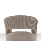 Ensemble de 2 fauteuils d'appoint pivotants à 360 degrés en velours, style glamour moderne, dossier ouvert