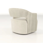 Ensemble de 2 fauteuils d'appoint pivotants à 360 degrés en velours, style glamour moderne, dossier ouvert