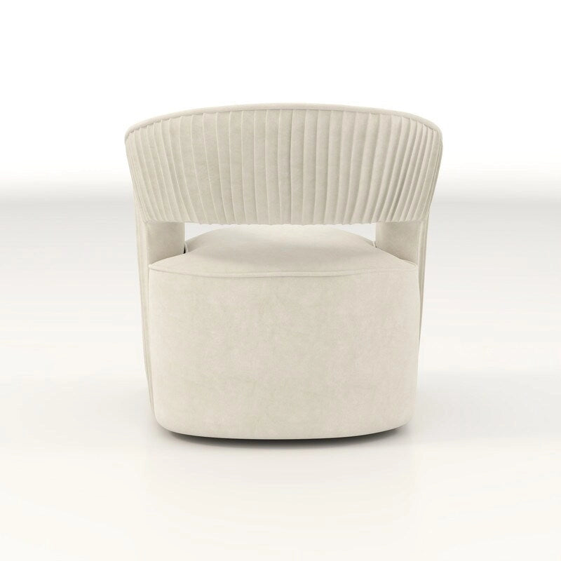 Ensemble de 2 fauteuils d'appoint pivotants à 360 degrés en velours, style glamour moderne, dossier ouvert