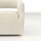 Ensemble de 2 fauteuils d'appoint pivotants à 360 degrés en velours, style glamour moderne, dossier ouvert