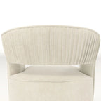 Ensemble de 2 fauteuils d'appoint pivotants à 360 degrés en velours, style glamour moderne, dossier ouvert