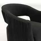 Ensemble de 2 fauteuils d'appoint pivotants à 360 degrés en velours, style glamour moderne, dossier ouvert