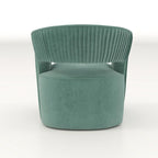 Ensemble de 2 fauteuils d'appoint pivotants à 360 degrés en velours, style glamour moderne, dossier ouvert