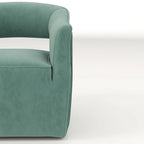 Ensemble de 2 fauteuils d'appoint pivotants à 360 degrés en velours, style glamour moderne, dossier ouvert