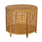 Table d'appoint en bambou et rotin