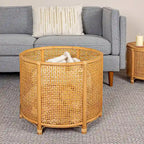Table d'appoint en bambou et rotin