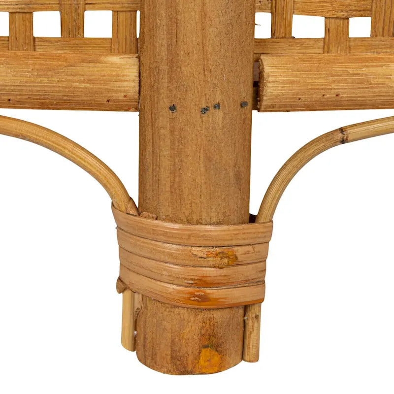Table d'appoint en bambou et rotin
