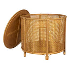 Table d'appoint en bambou et rotin